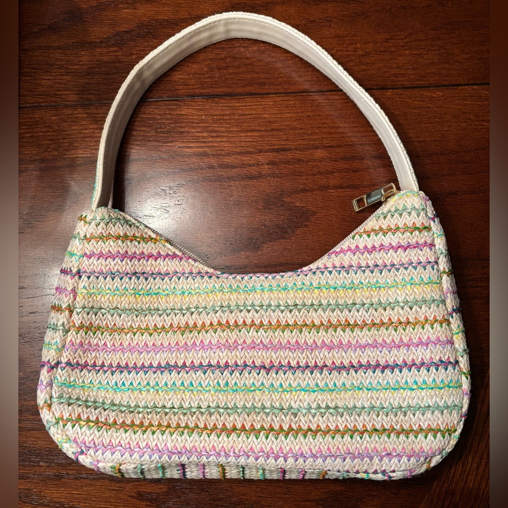 Forever 21 Multicolor Pastel Woven Shoulder Bag